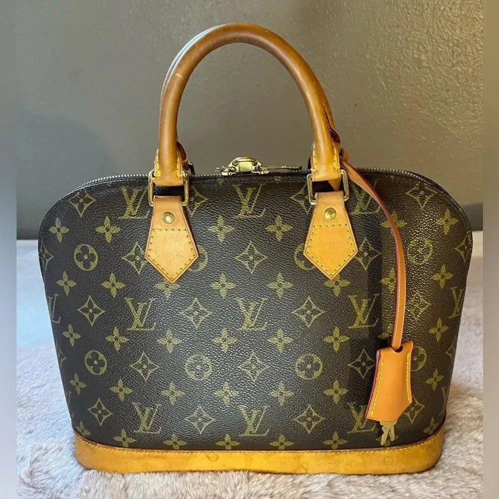 Louis Vuitton Alma PM Monogram Canvas Satchel Bag Vintage France Gifts For Her - Picture 4 of 15